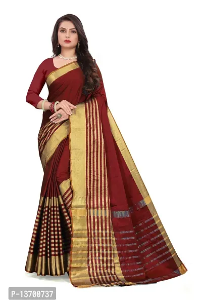 Stylish Art Silk   Saree with Blouse piece