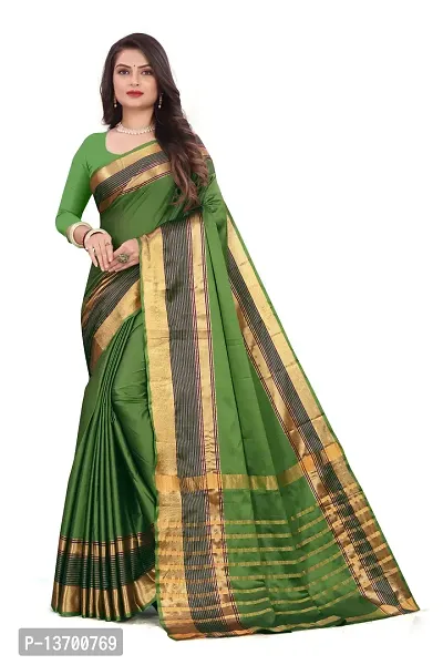 Stylish Art Silk   Saree with Blouse piece