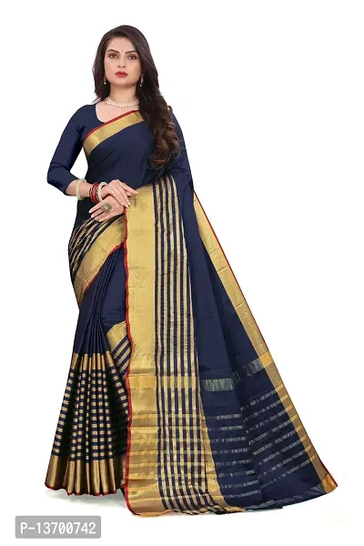 Stylish Art Silk   Saree with Blouse piece-thumb0