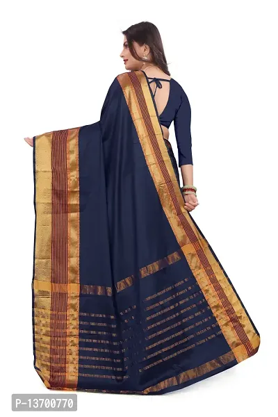 Stylish Art Silk   Saree with Blouse piece-thumb2