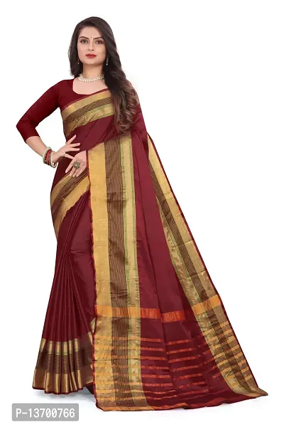 Stylish Art Silk   Saree with Blouse piece-thumb0