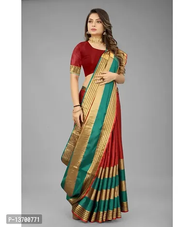 Stylish Art Silk   Saree with Blouse piece