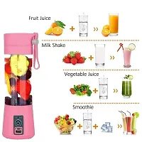 Portable Electric USB Juice Maker Juicer Bottle | Blender Grinder Mixer | Rechargeable Bottle with 4 Blades (Multicolor, 6 Blade ,1 Pc): Code-788-thumb1