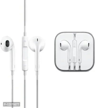 Headphones with Mic for iPhone All iPhone Wired Headset&nbsp;&nbsp;(White, In the Ear)-thumb0