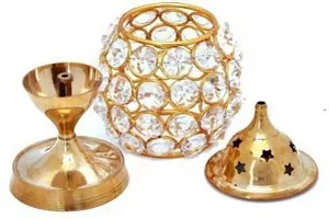 Brass Table Diya&nbsp;&nbsp;(Height: 4 inch)-thumb1