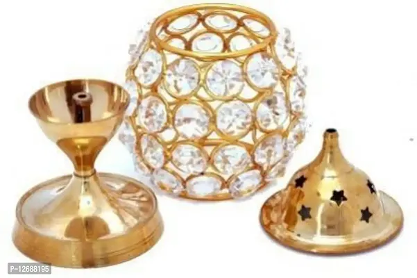 Brass Table Diya&nbsp;&nbsp;(Height: 4 inch)-thumb2