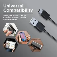 Fast charge 1.2m Micro USB sync  charge cable 1.2 m Micro USB Cable&nbsp;(Compatible with Mobile, Laptop, Black, One Cable)-thumb2