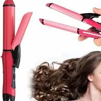 2 in 1 Hair Straightener NHC-2009 - Pink Hair Straightener&nbsp;&nbsp;(Multicolor)_N31-thumb2