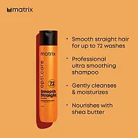 Matrix Opti Care Smooth Straight Professional Shampoo for Ultra Smooth Frizz-free Hair with Shea Butter, Paraben Free, 350ml_SMP-8MX40-thumb2