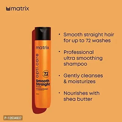 Matrix Opti Care Smooth Straight Professional Shampoo for Ultra Smooth Frizz-free Hair with Shea Butter, Paraben Free, 350ml_SMP-8MX40-thumb3