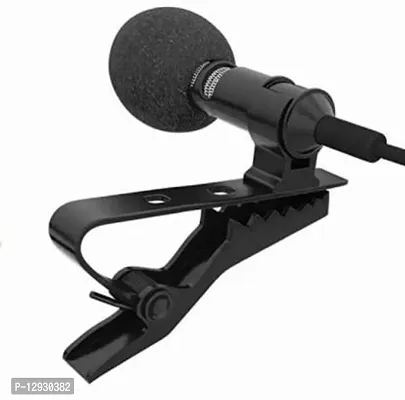 Professional 3.5MM Clip Microphone| Collar Mike for Voice Recording PC, mobile ,laptop,for recoding (black) Microphone