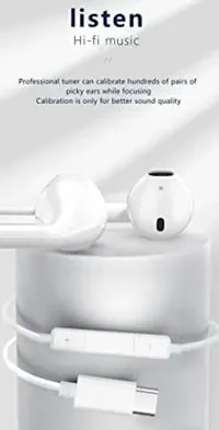 I39 Type C Stereo Earphone With Power Full Bass And Sound Wired Headset&nbsp;&nbsp;(White, In the Ear)-thumb2