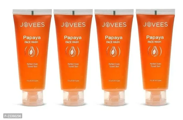 Jovees Papaya Face Wash, For Young Glowing  Even Toned Skin - Pack of 4 (50 ml X 4 = 200 ml)