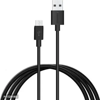 Data Cable For All 1.2 Mtr Micro USB Cable&nbsp;(Compatible with ALL MOBILES, Black, One Cable)-thumb0