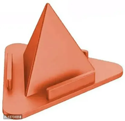 Portable Pyramid Shape Mobile Stand Mobile Holder (Three-Sided Triangle Desktop Mobile Stand)-thumb0