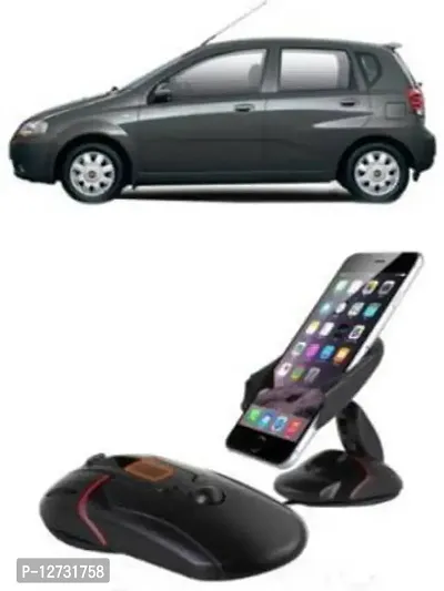 Mouse Mobile Holder For Dashboard  Windshield, One Touch Flip, Car Mount, 360 Degrees Rotation - For All Smart Phone-thumb0