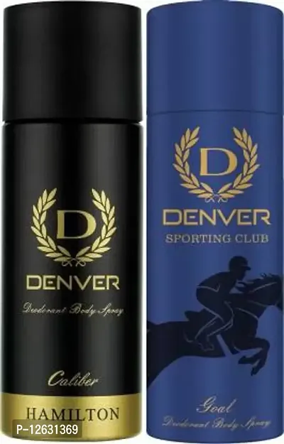 Denver Caliber and Goal Combo Deodorant Spray - For Men&nbsp;&nbsp;(330 ml, Pack of 2)