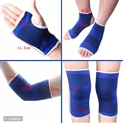 KNEE ANKLE ELBOW PALM WRIST SUPPORT FOR GYMING SPORTS ACTIVITY-8534 Palm  Elbow Support (Blue): Code-126-thumb3