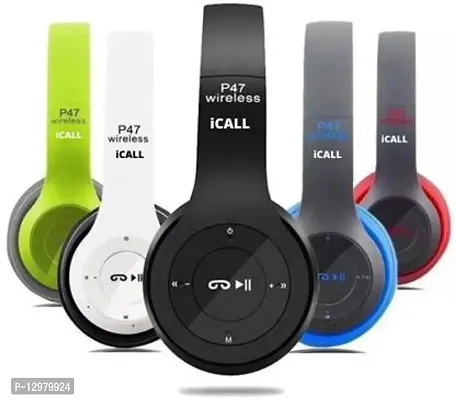 BestSound Latest P47 With Mic With 6 Hour Battery Backup Bluetooth Headset&nbsp;&nbsp;(Multicolor, On the Ear)-thumb2