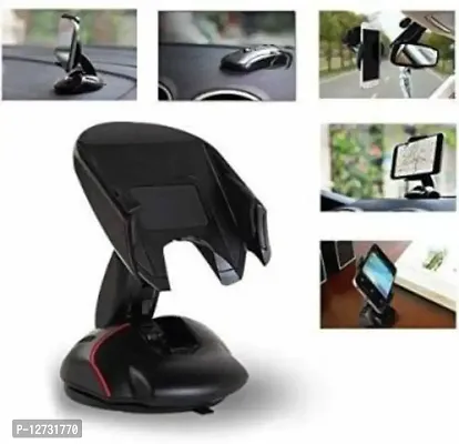 Mouse Mobile Holder For Dashboard  Windshield, One Touch Flip, Car Mount, 360 Degrees Rotation - For All Smart Phone-thumb4