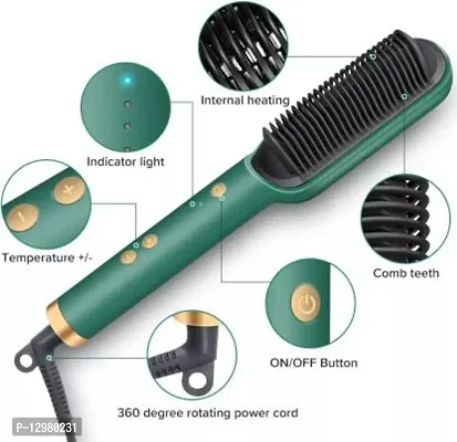 Professional Hair Straightener with PTC Heating |Electric Hair Comb Brush  Styling Tool for Men  Women - Salon Hair Straightener Brush&nbsp;PACK OF 1&nbsp;-thumb0