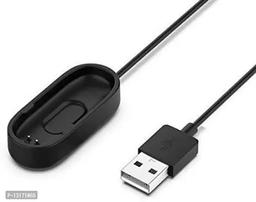 USB A Charging Cable Compatible for Mi Band 4 0.5 m Power Sharing Cable&nbsp;&nbsp;(Compatible with Compatible for Mi Band 4, Black, One Cable)-thumb0