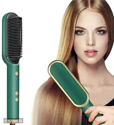 Hair Straightener Comb for Women  Men Hair Styler multicolor Straightener Brush Hair Straightener Brush 1pc-thumb2