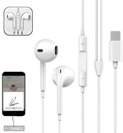 i-phone Earphone Wired, Bluetooth Headset&nbsp;&nbsp;(White, In the Ear)