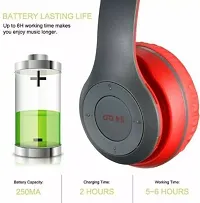 P47 Wireless Headphone Bluetooth With Mic  FM Function Wired, Bluetooth Headset&nbsp;&nbsp;(Red, On the Ear)-thumb1