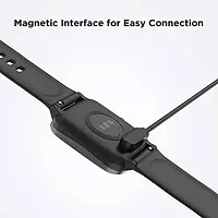 2 Pin Magnetic Charging Cable for Smartwatch 0.5 m Magnetic Charging Cable&nbsp;&nbsp;(Compatible with Smartwatch, W26, W26+, Black, One Cable)-thumb1
