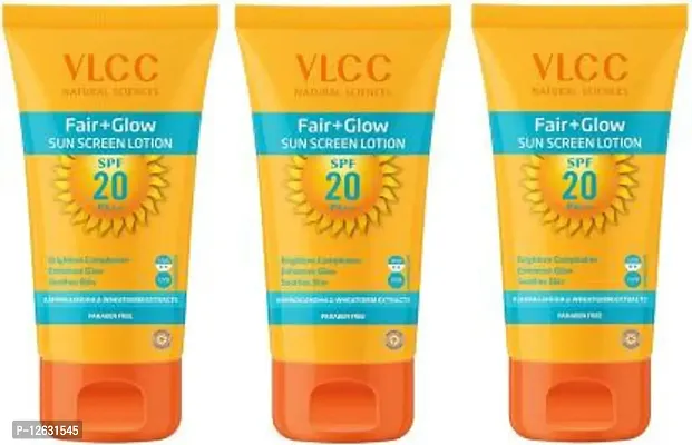 VLCC Fairglow Suncreen(50m) - SPF 20 PA+++&nbsp;&nbsp;(150 ml)