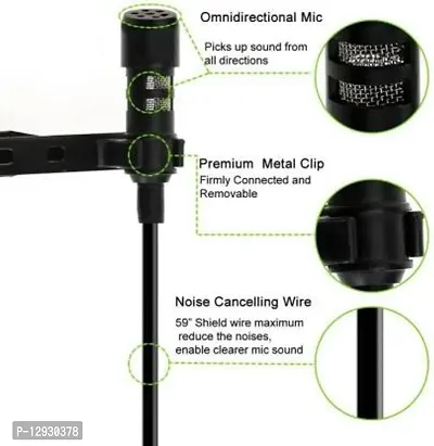 Quality 3.5mm Clip Microphone | Collar Mike for Voice Recording | Mic Mobile, PC, Laptop, Android Smartphones