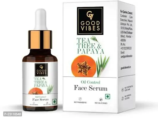 GOOD VIBES Tea Tree  Papaya Oil Control Face Serum (10 ml)-thumb0