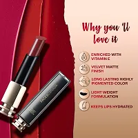 FACES CANADA Velvet Matte Hydrating Lipstick with Vitamin E (Magic Mocha 18, 3.5 g)-thumb2