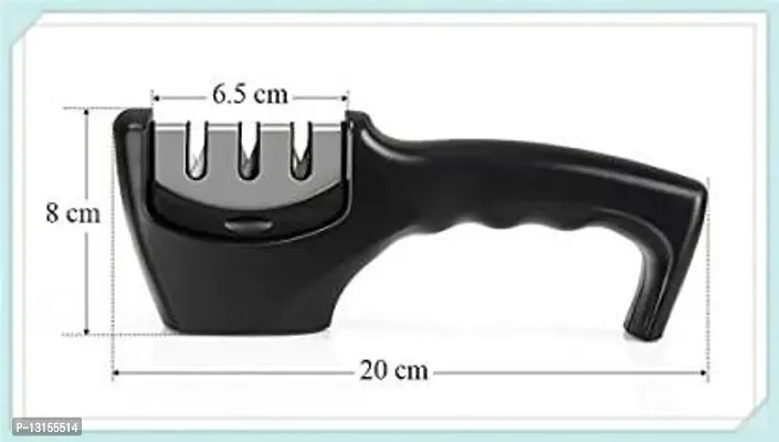 Manual 3 Stage Knife Sharpener for Kitchen, Advanced 3 Stage Knives Knife Sharpening Steel&nbsp;&nbsp;(Plastic)-thumb2