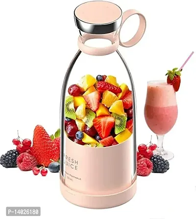 Electric Portable Mini Juicer Bottle | Wireless Personal Size Juicer Blender for Smoothies and Shakes with 4 Blades | USB Rechargeable Juicer Cups For Home, Baby Food, Travel, Gym and Office