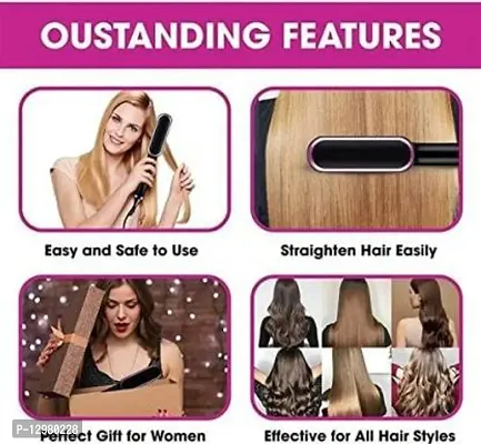 Hair Straightener Comb with 5 Temp. Control and PTC Technloogy for men  women Hair Straightener Comb with 5 Temp.-thumb2