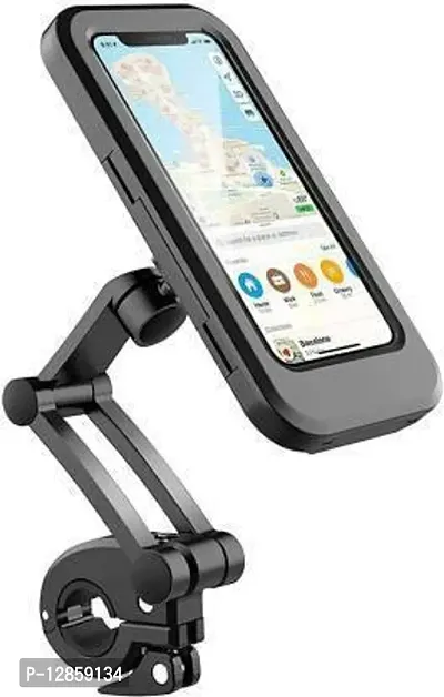 meenu arts Bike Mobile Holder&nbsp;&nbsp;(Black)  - Waterproof Mobile Phone Holder Case with Touch Screen-thumb0