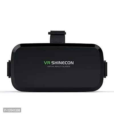 Virtual Reality Headset Glasses Anti-Radiation Adjustable Screen Compatible with All Smartphones (Color Black)_SCVR1BX327-thumb0