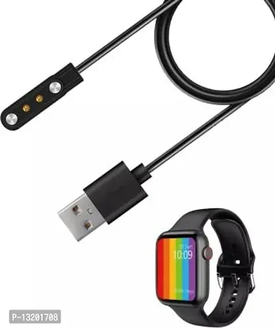 Adapter Length 45 cm Compatible with USB W26/W26 + Charging Cable, Smart Watch. [Charge Cable Only]w26 smart watch 4 m Magnetic Charging Cable&nbsp;&nbsp;(Compatible with W-26 SMART WATCH, Black, One Cable)-thumb2