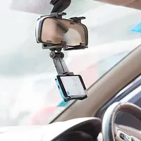 Car Mobile Holder For Anti-Slip&nbsp;(Black) - Rear View Mirror Mount Mobile Holder Stand-thumb1