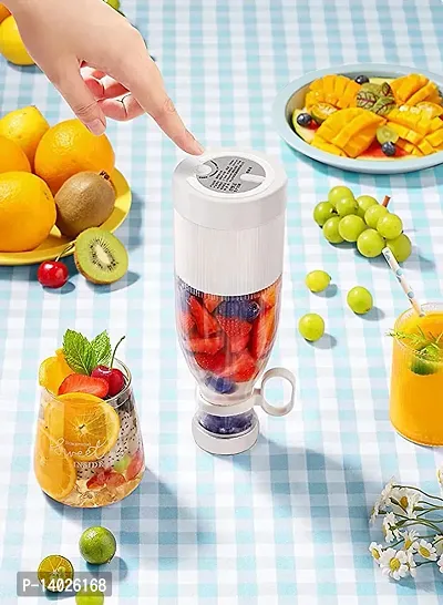 Portable and Electric Blender Bottle Juicer for Shakes and Smoothies, Mini Juicer Wireless Bottle for Traveling.-thumb4
