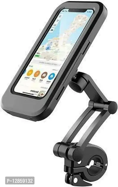 AOWBKEIS Bike Mobile Holder&nbsp;&nbsp;(Black)  - Waterproof Mobile Phone Holder Case with Touch Screen