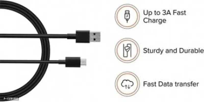 1 m USB Cable&nbsp;(Compatible with REDMI NOTE 7/7S/7PRO/8/8PRO, POCO F1/MI A1/A2/A3, Black, One Cable)-thumb2