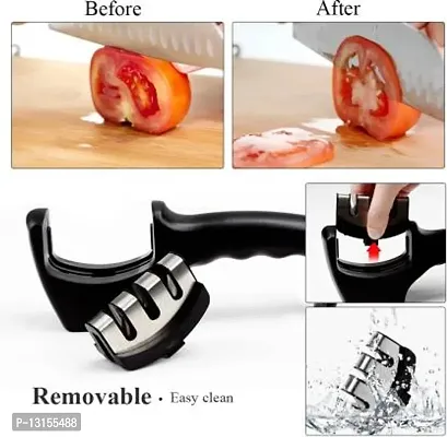 3 Stages Knife Sharpener Ceramic Knife Sharpening Steel&nbsp;&nbsp;(Plastic, Steel)-thumb2