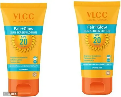 VLCC Fairglow Suncreen(50) - SPF 20 PA+++&nbsp;&nbsp;(100 ml)