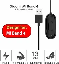 Band 4 USB Charging Data Cradle Dock Cable Charger 0.25 m Power Sharing Cable&nbsp;&nbsp;(Compatible with Mi Band 4, Black, One Cable)-thumb2