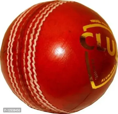 Club test 2-piece pack of 1 Cricket Leather Ball&nbsp;&nbsp;(Pack of 1)-thumb0