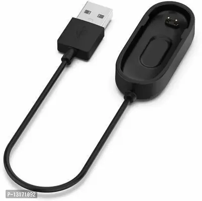 Band 4 USB Charging Data Cradle Dock Cable Charger 0.12 m Power Sharing Cable&nbsp;&nbsp;(Compatible with Mi band 4, Black, One Cable)-thumb0