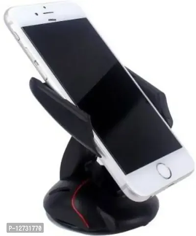 Mouse Mobile Holder For Dashboard  Windshield, One Touch Flip, Car Mount, 360 Degrees Rotation - For All Smart Phone-thumb0